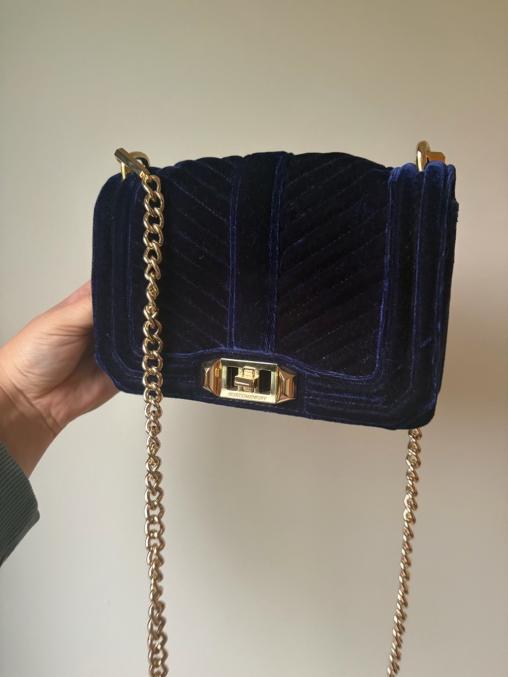 Rebecca Minkoff Small Love Quilted Velvet Crossbody Bag